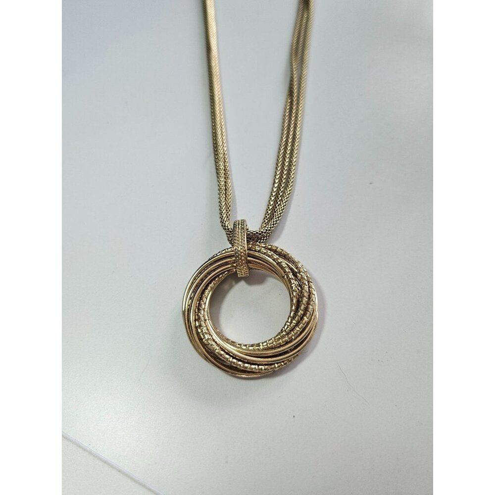 Dana Buchman gold tone layered necklace 16.5-19.5"